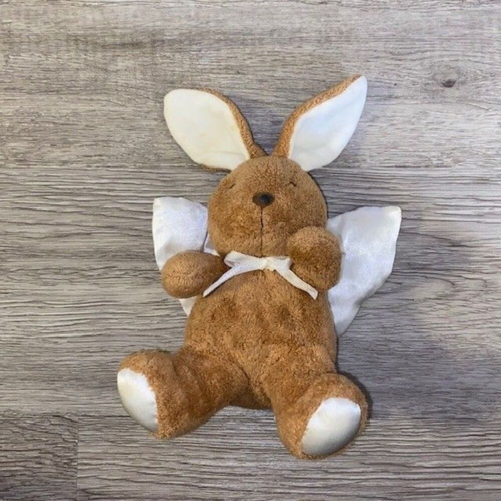 Miniwear Classics Brown Bunny Rattle With Wings Bean Bag Plush